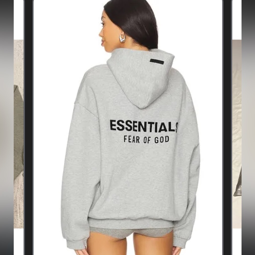 Fear of God Essentials Dark Oat Grey Hoodie in XL Unisex